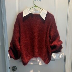 Chic Maroon Crew Neck Sweater